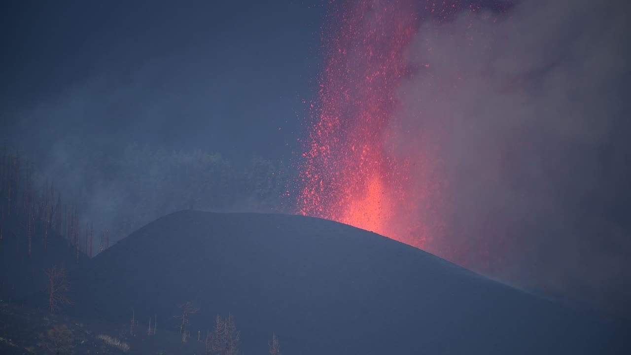 라 팔마 카나리아 제도에서 cumbre vieja 화산 폭발 2021