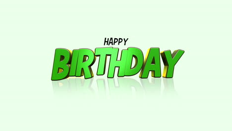 digital happy birthday card green text for invitations and social media celebrations