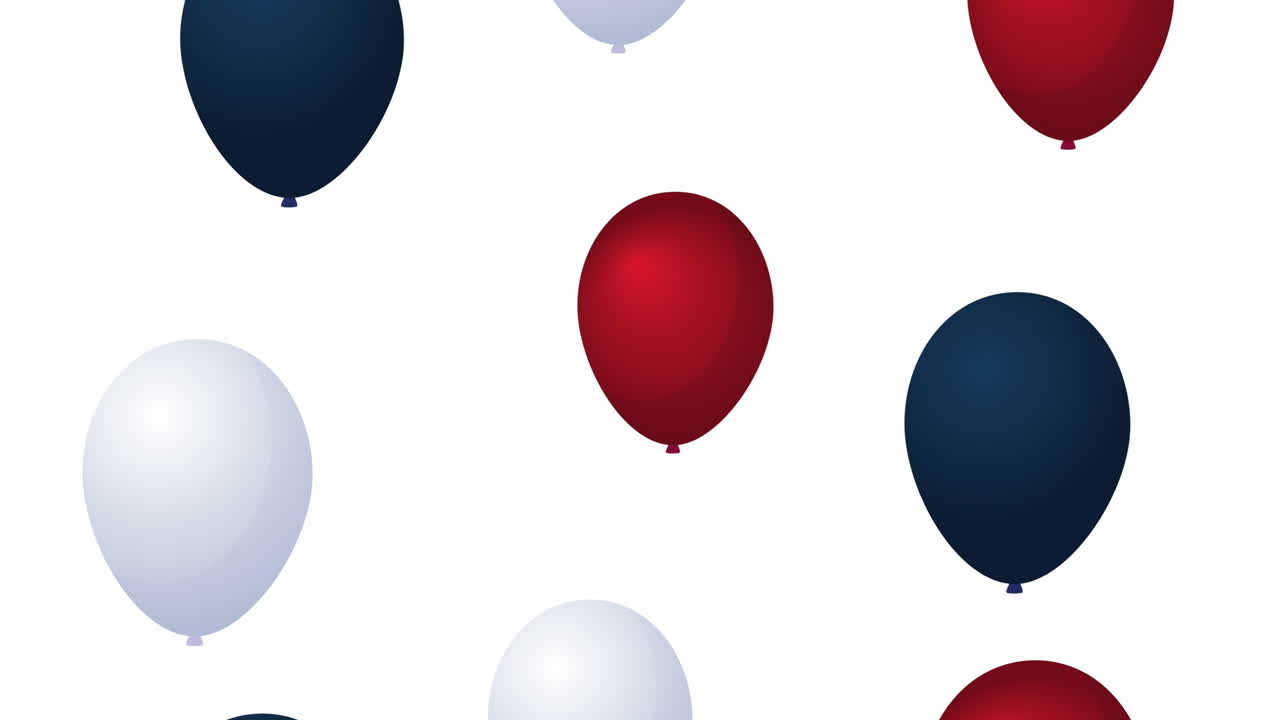 patrón de globos rojos, blancos y azules