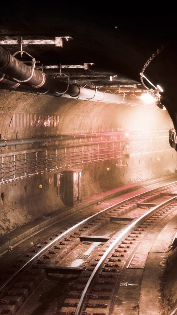 트랙이 있는 지하철 터널