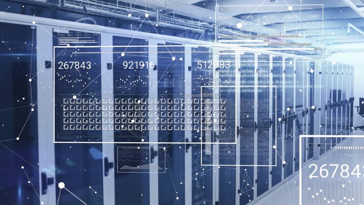 Animation of data processing over computer servers
