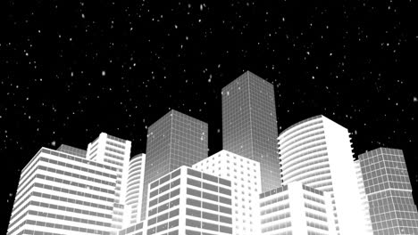 winter scenery at night