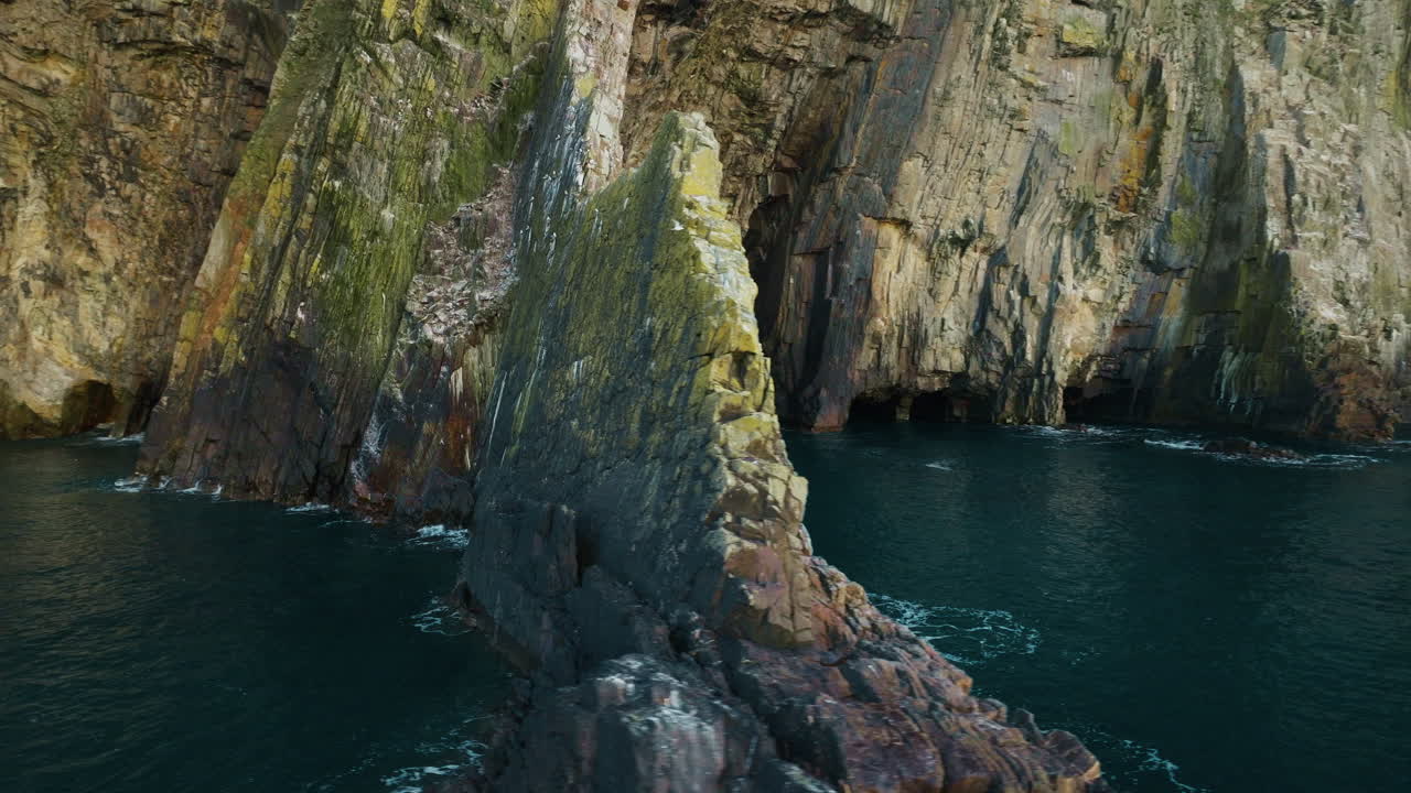 Drone shot of Old Head of Kinsale cliffs, County Cork, Ireland 11