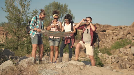 group of people hiking outdoors