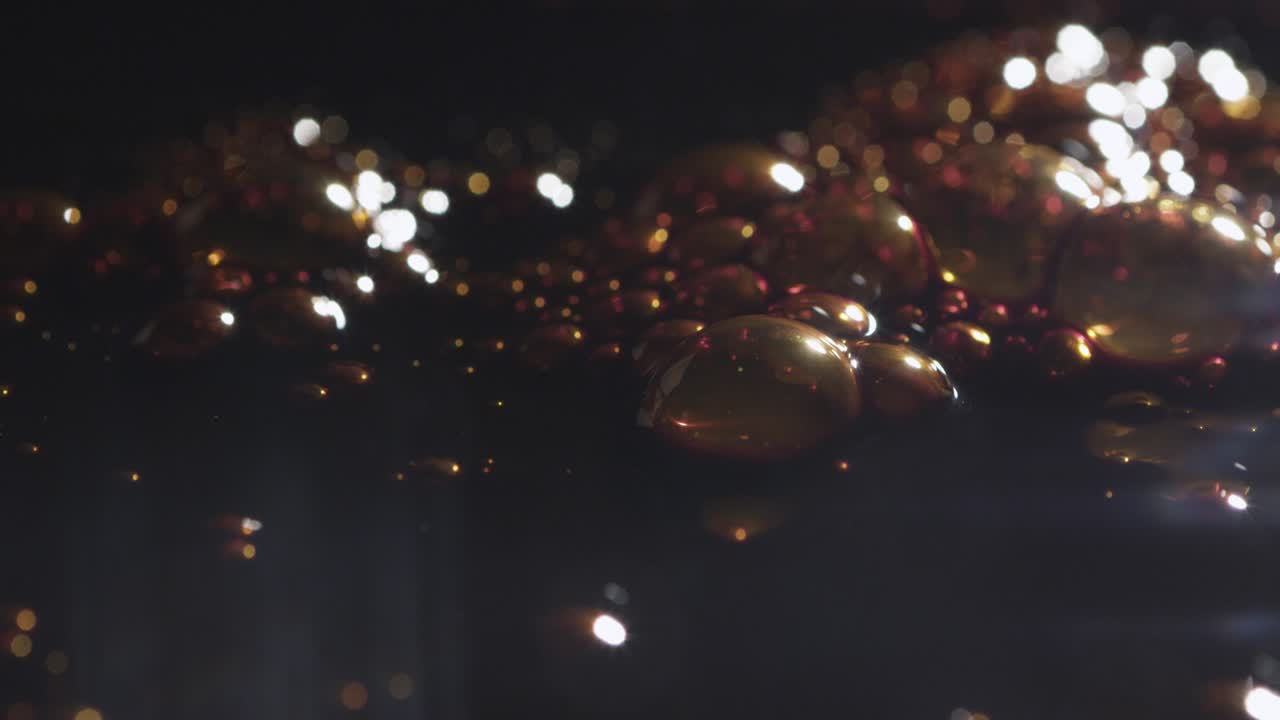 기름 표면의 기포