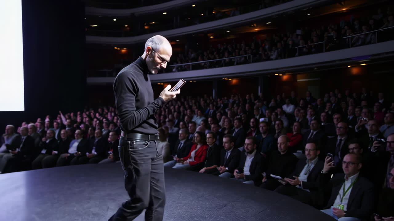 Steve Jobs presenta l'iPhone a un evento Apple