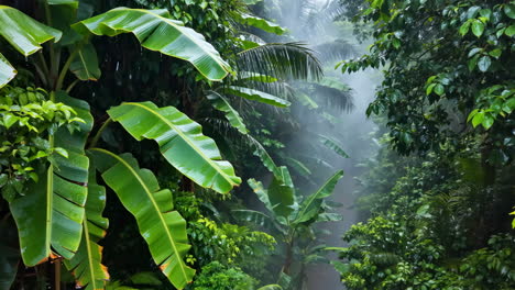 lush tropical rainforest scene