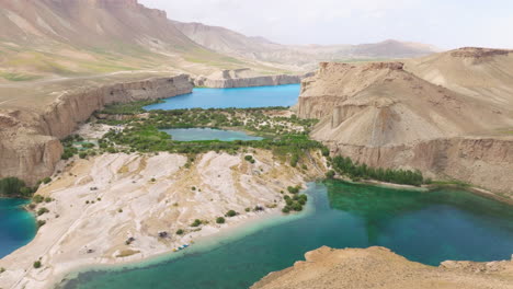 band-e amir lake at band-e amir national park in bamyan province of afghanistan