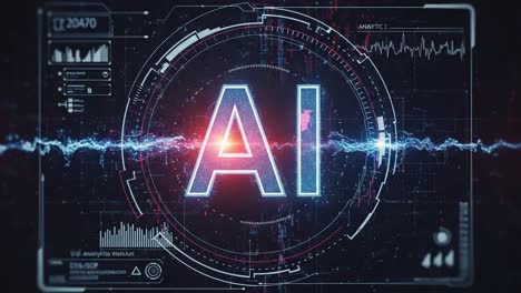 exploring the future of technology: ai in action with dynamic visuals showcasing data analytics and innovative digital interfaces