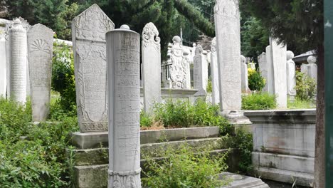 historical cemetery with ornate tombstones