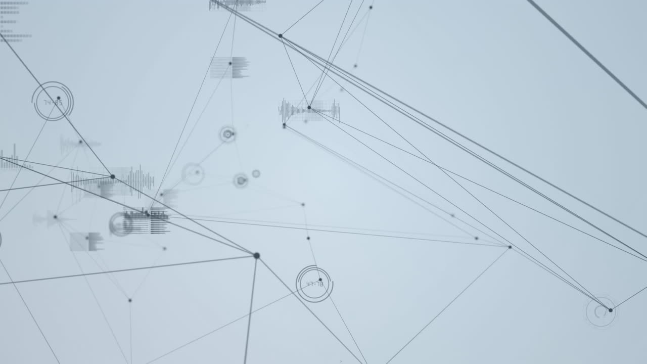 Animation of network of connections over data processing