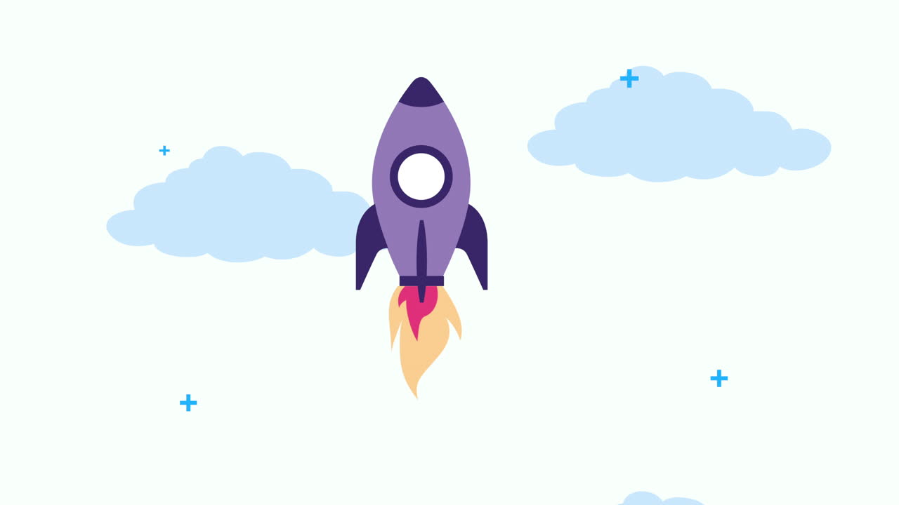 rocket launcher startup success animation