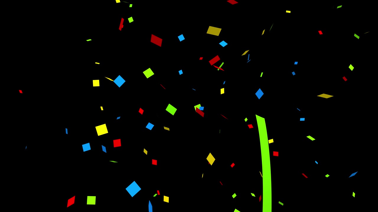 Des confettis et des rubans colorés