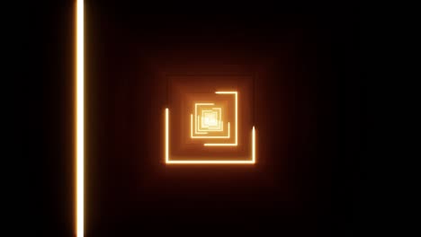 un trazo de luz cuadrado brillante en el bucle oscuro de la cueva vj