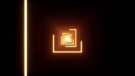 glowing square light stroke in the dark cave vj loop