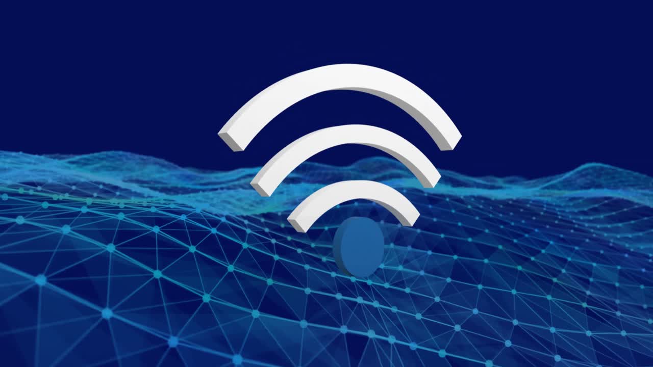 icono wifi contra las ondas digitales