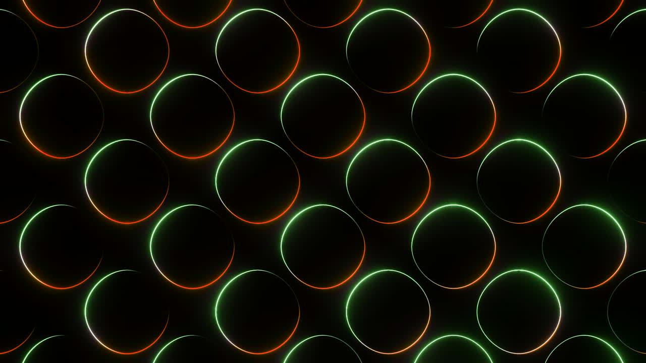 patrón de círculos de neón abstractos