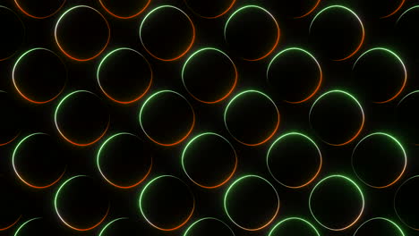 patrón de círculos de neón abstractos