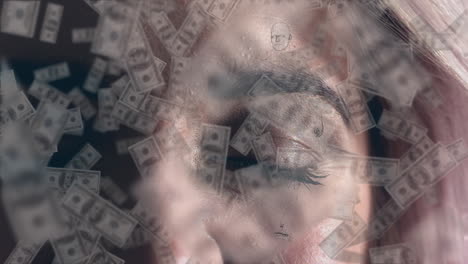 animatie van meerdere bankbiljetten over ogen