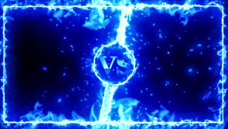 blue fire versus interface background loop animation