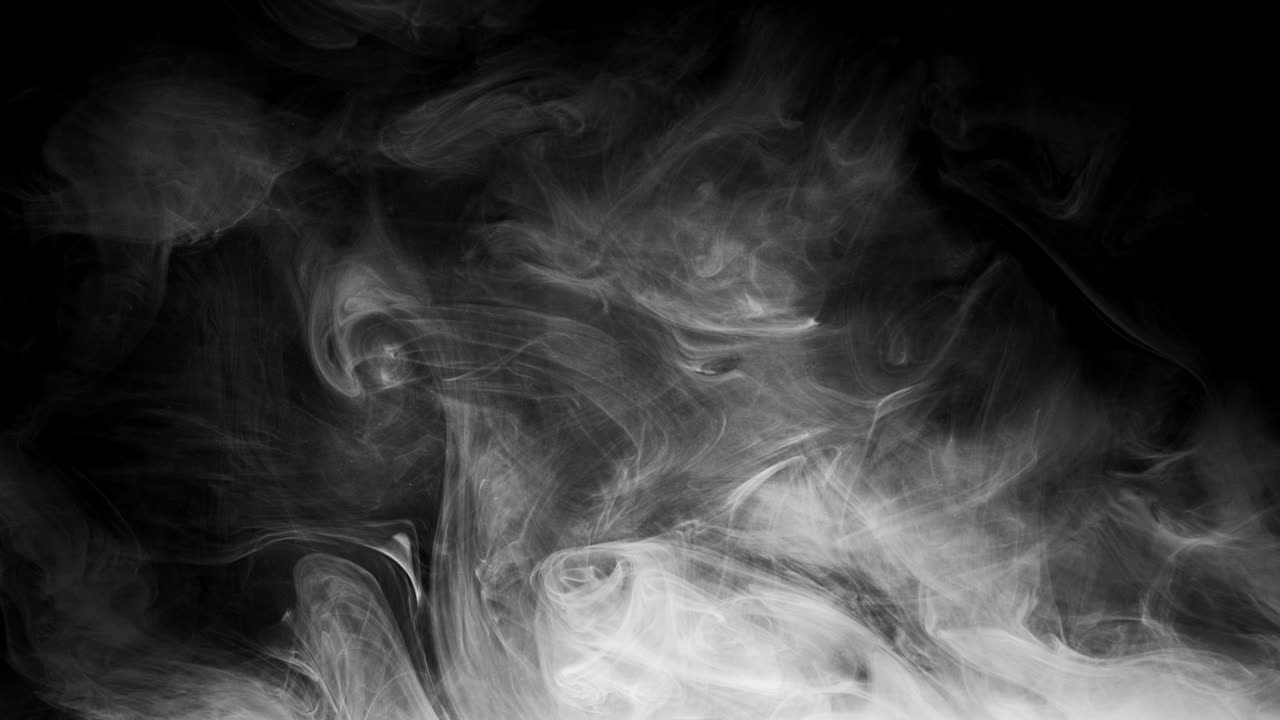 movimenti di fumo sovrapposizione nebbia flusso di vapore bianco nero