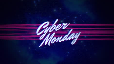 Cyber-Monday-with-glitch-effect-and-lines-in-galaxy-in-80s-style