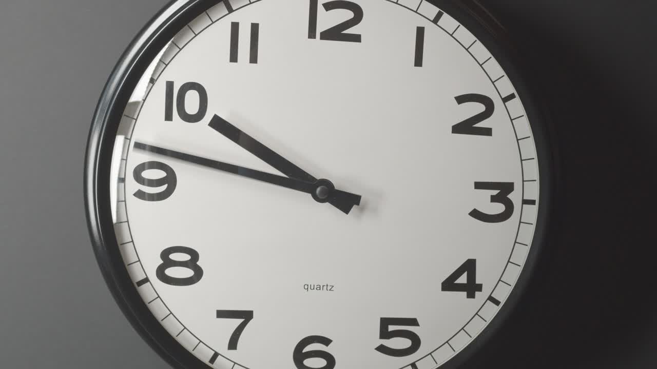 Clock Face 1.8 Close Up Dolly in Time Lapse on Wall