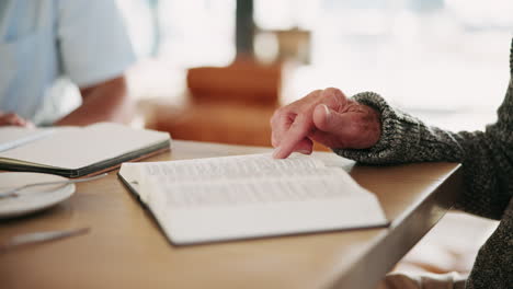 senior adult reading bible
