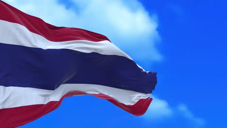 un bucle sin costuras de la bandera de tailandia.