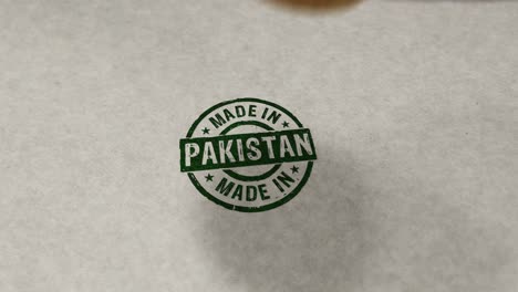 made in pakistan stamp and stamping loop animation