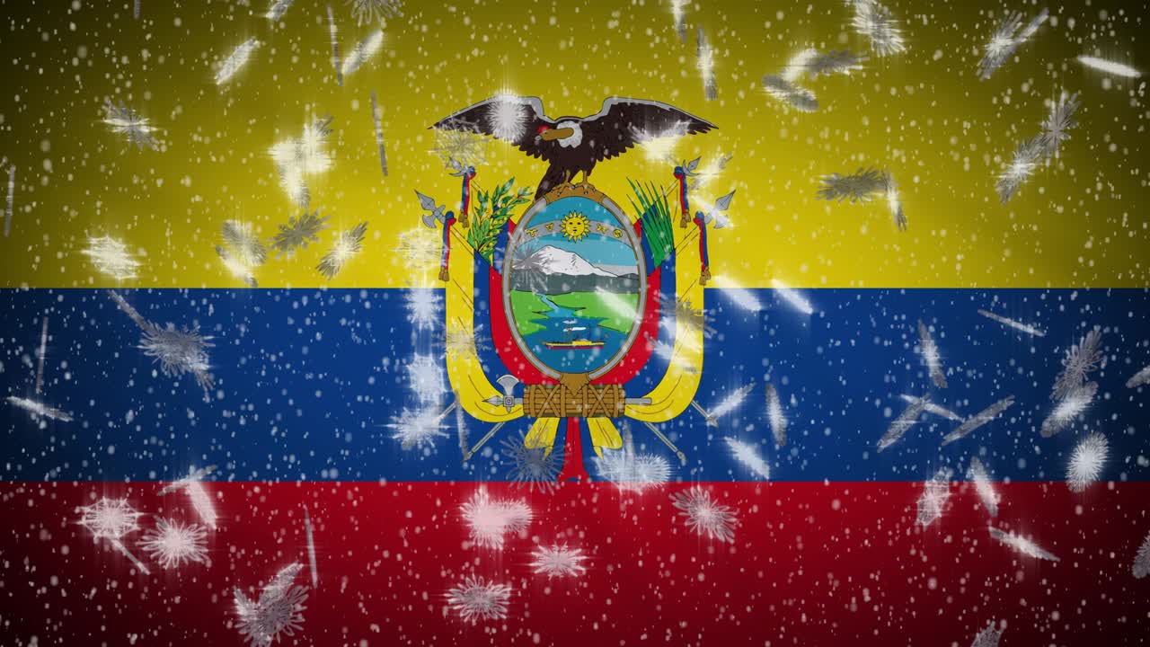 에도르 발이 눈을 고, 새해와 크리스마스 배경, 루프