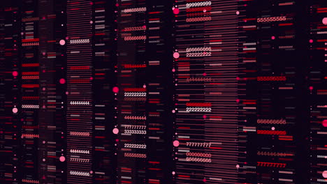 random matrix numbers pattern on dark space