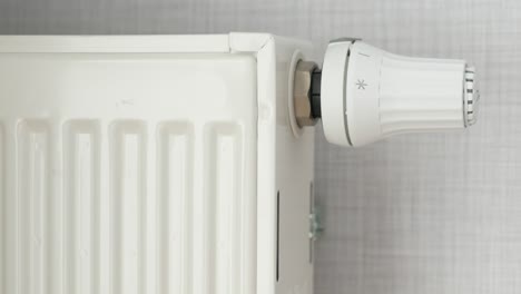 heating radiator under window in the room high quality photo