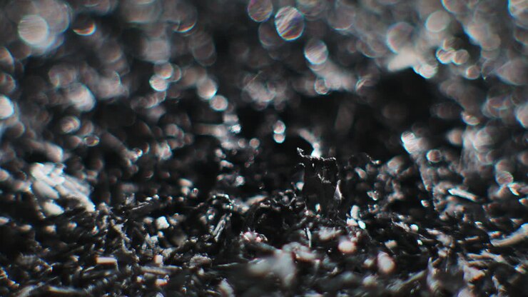 Silver fillings macro shot