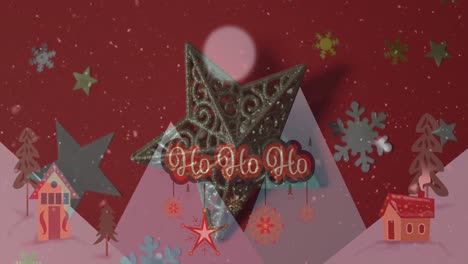 animación de felicitaciones de navidad texto sobre decoraciones de navidad