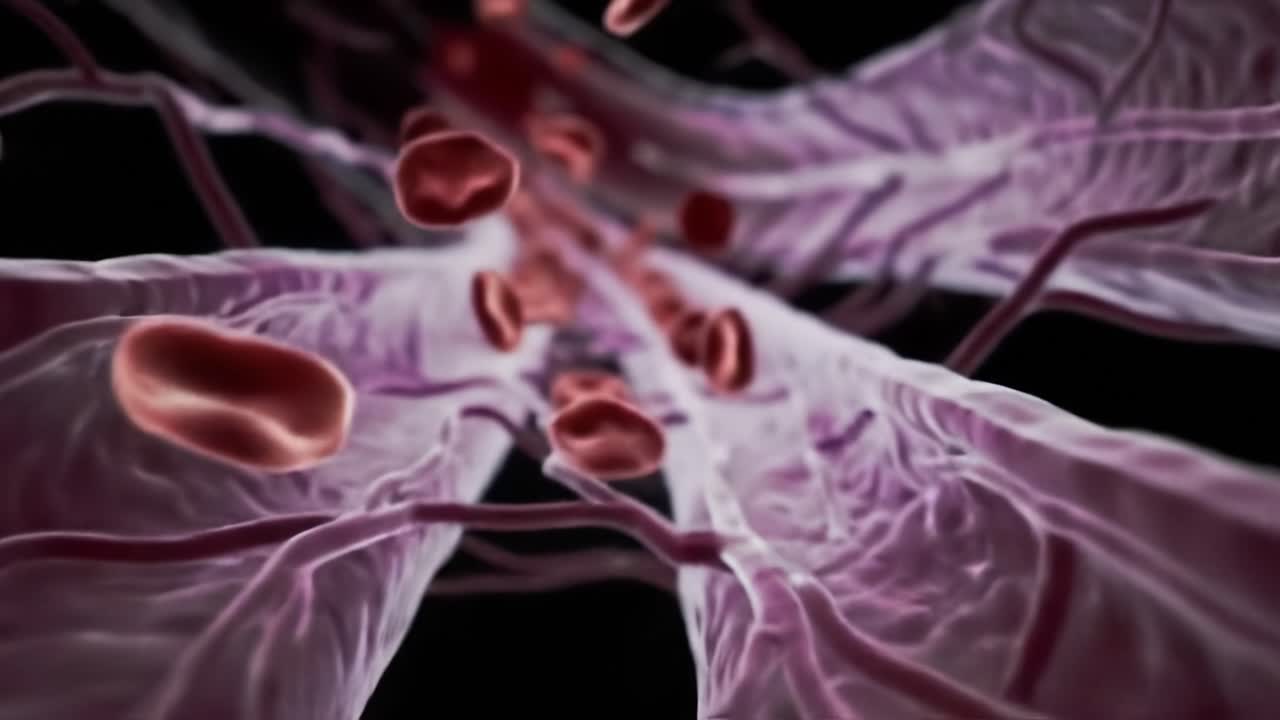 A Journey Through the Human Vascular System: Visualizing the Flow of Red Blood Cells and Capillary Structures in Dynamic and Intricate Detail