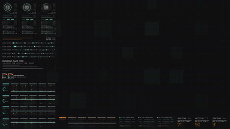 futuristic motion graphic user interface head up display blank screen template with digital data telemetry information display for graphic overlay