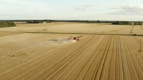 combine harvester drone aerial crops