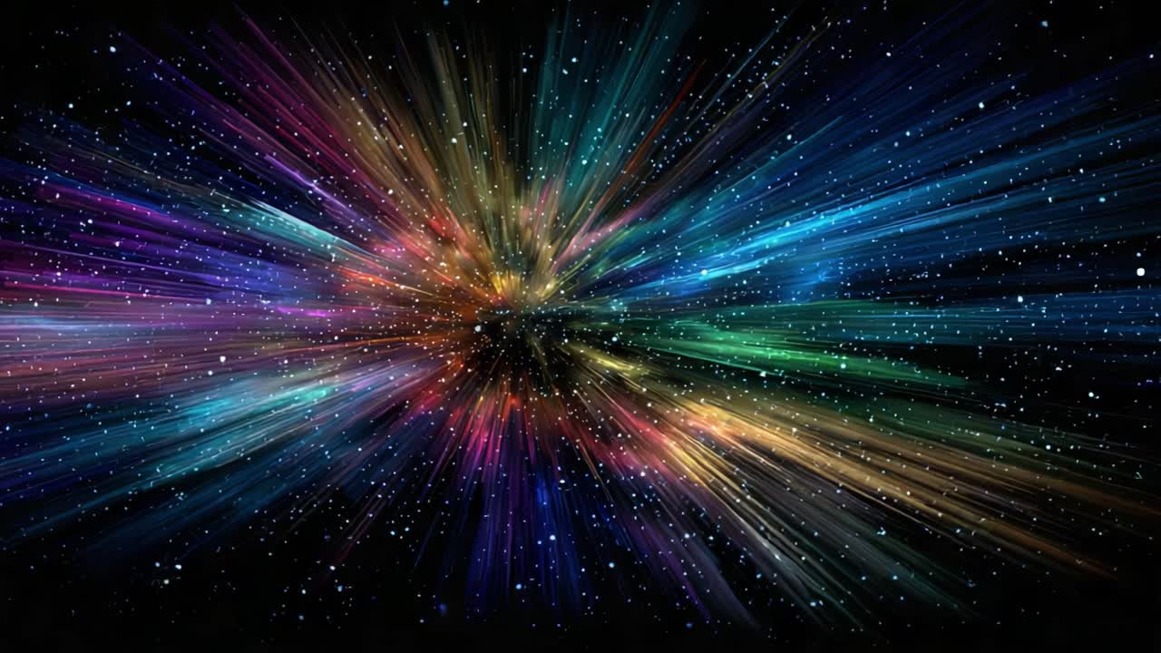 A Cosmic Burst of Colors: Captivating Visuals Representing the Splendor of the Universe's Expansive Energy and Ethereal Light in Stunning Digital Art