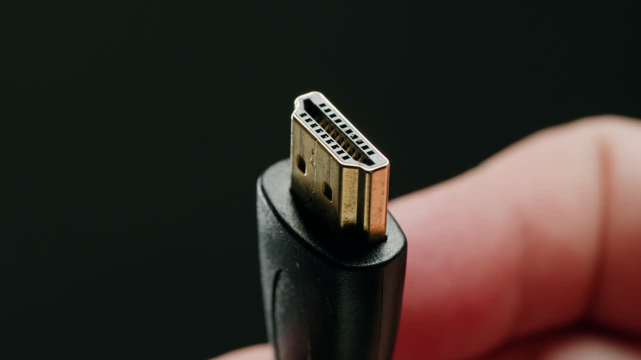 Close-up of an HDMI connector