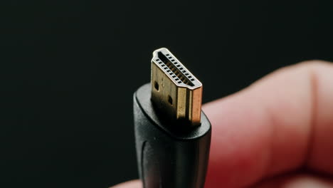 close-up of an hdmi connector