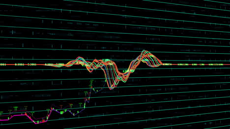 animación del procesamiento de datos financieros y el registro estadístico