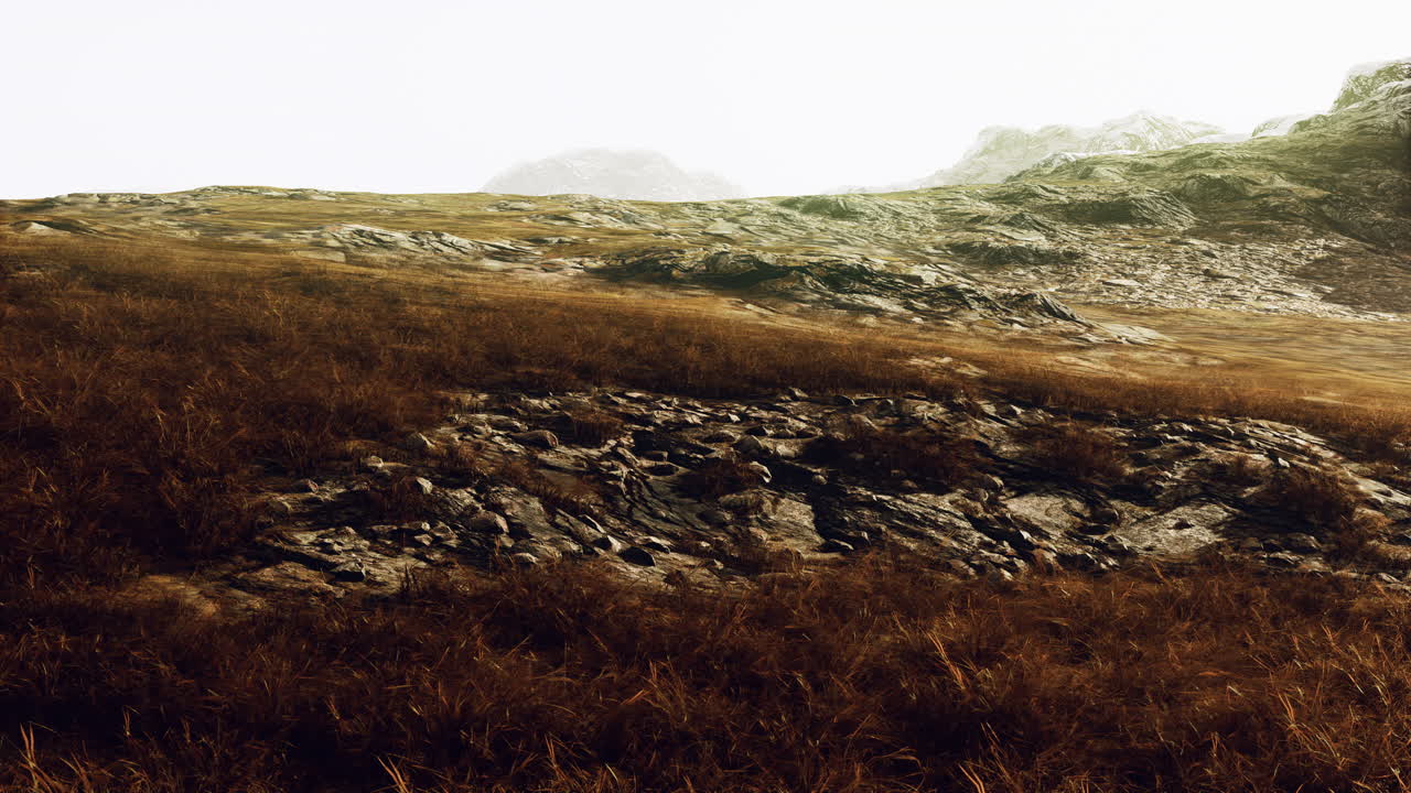 hermosas rocas en la provincia de afganistán con hierba seca