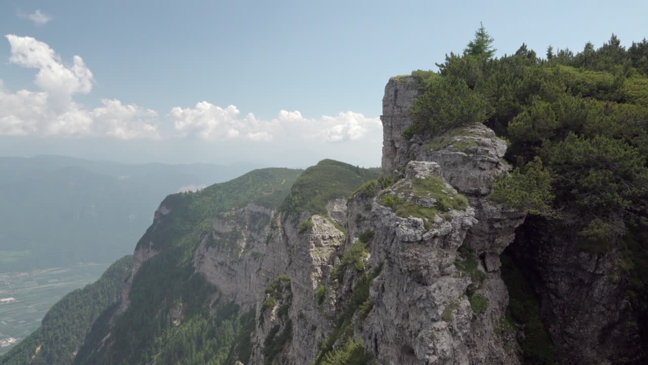 Part of the Mendel near Mount Roen with a view of surrounding mountains on a nice day in summer, South Tyrol, Italy