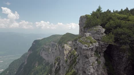 part of the mendel near mount roen with a view of surrounding mountains on a nice day in summer, south tyrol, italy