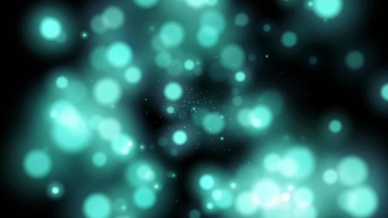 animación de bokeh de partículas abstractas de 4k, fondo de color negro