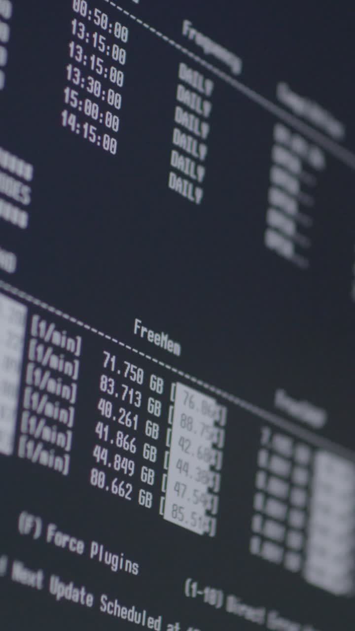 Close-up of data on a screen, conveying technology and analytics