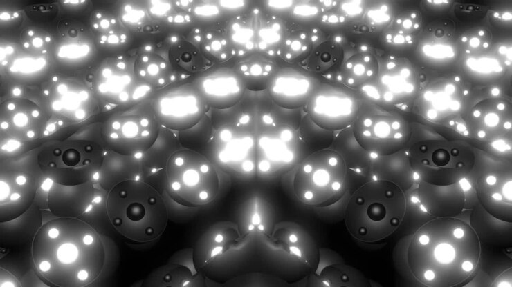 Abstract Glowing Spheres Background