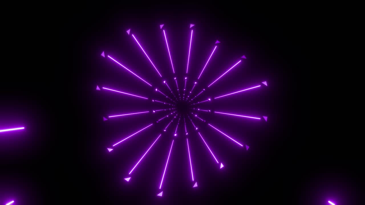 Abstract Neon Purple Geometric Tunnel