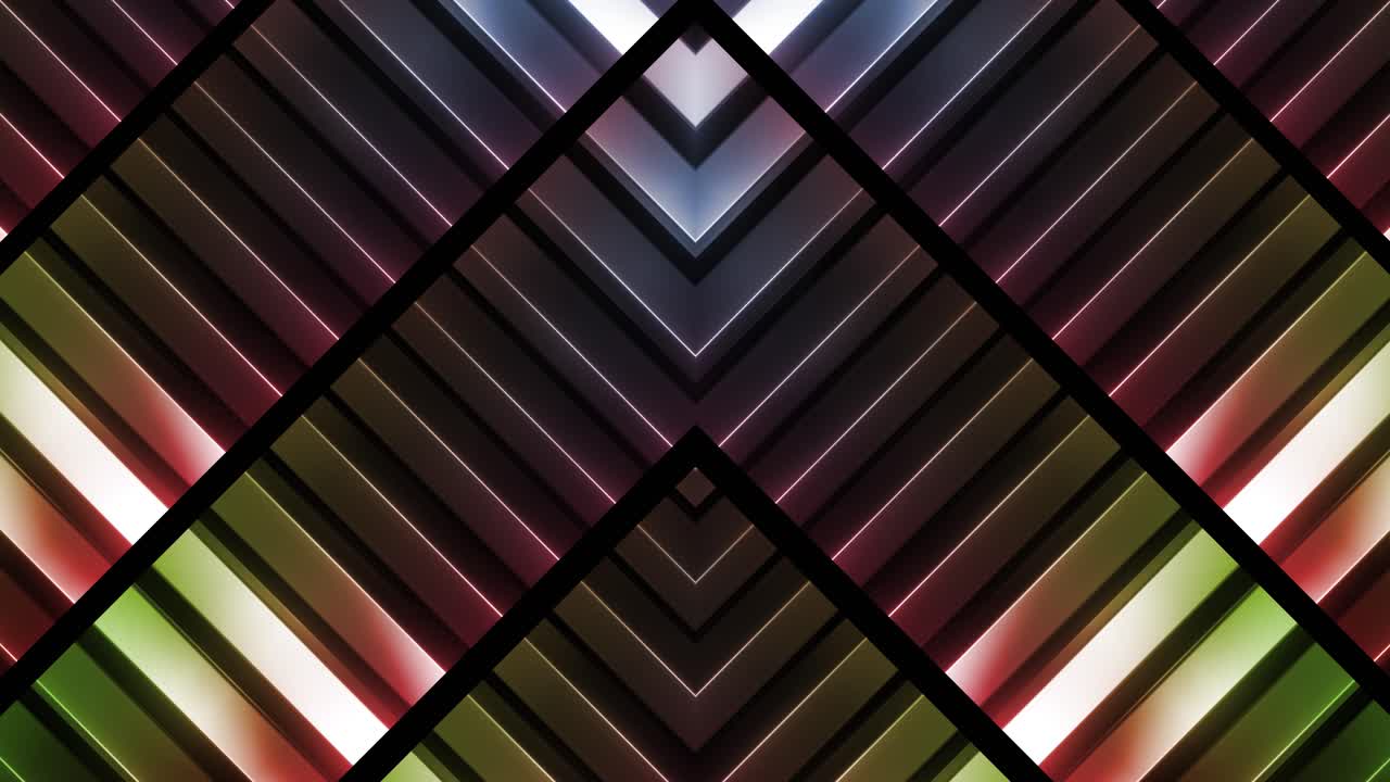 Abstract Geometric Pattern with Illuminated Lines